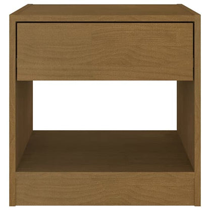 Kasia Pinewood Bedside Cabinet With 1 Drawer In Honey Brown