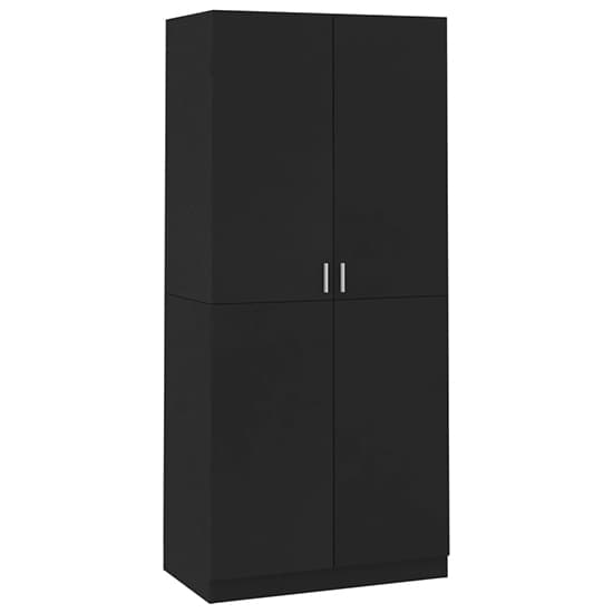 Kaylor Wooden Wardrobe With 2 Doors In Black