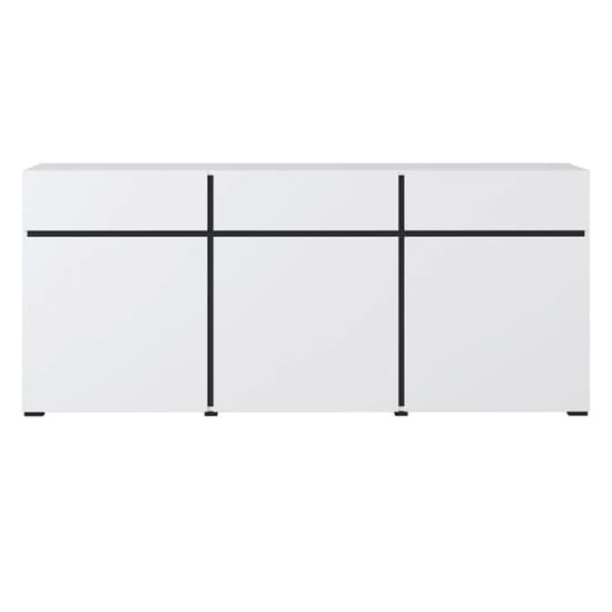 Kodak Wooden Sideboard With 3 Doors 3 Drawers In White