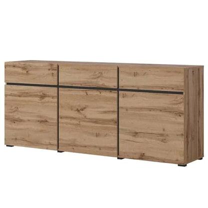 Kodak Wooden Sideboard With 3 Doors 3 Drawers In Wotan Oak