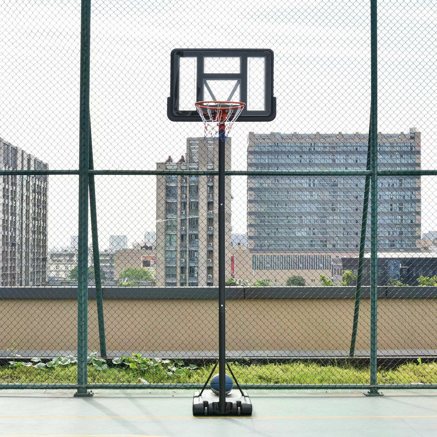 HOMCOM ortable Basketball Hoop Stand 231-305cm Height Adjustable w/ Moving Wheels