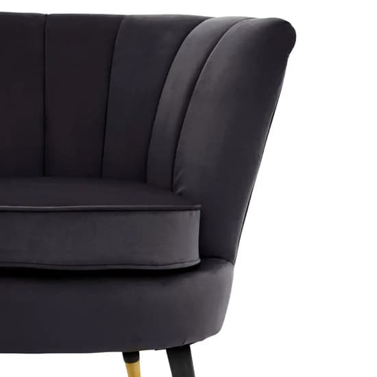 Lagos Velvet Accent Chair In Black