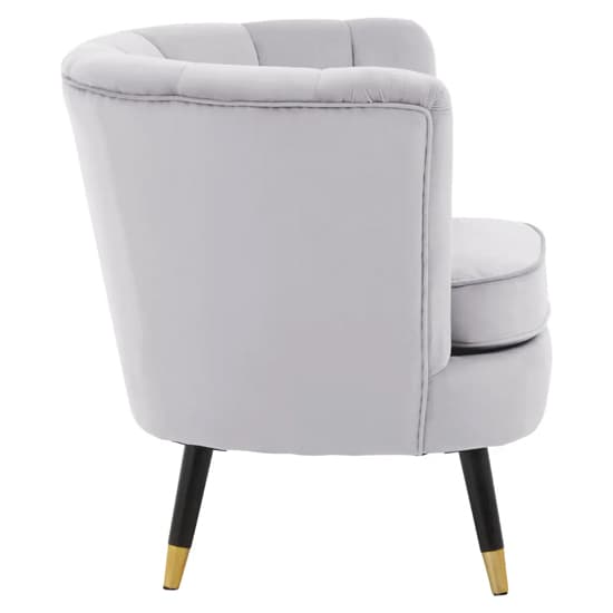 Lagos Velvet Accent Chair In Grey