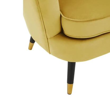 Lagos Velvet Accent Chair In Pistachio