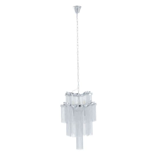 Larisa Chrome 2-Tier Pendant Light with 6 Bulbs for Modern Home Decor