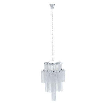 Larisa Chrome 2-Tier Pendant Light with 6 Bulbs for Modern Home Decor