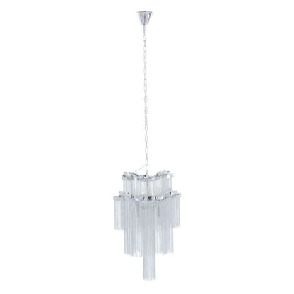 Larisa Chrome 2-Tier Pendant Light with 6 Bulbs for Modern Home Decor