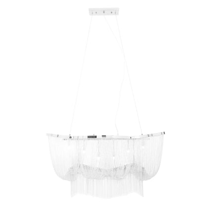 Larisa Chrome 6-Bulb Basket Pendant Light for Modern Home Decor