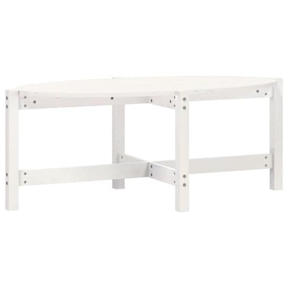 Laurel White Solid Pine Wood Coffee Table for Living Room