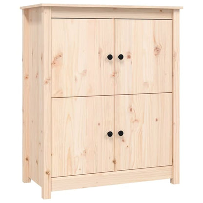 Laval Solid Pine Wood Sideboard With 4 Doors In Natural