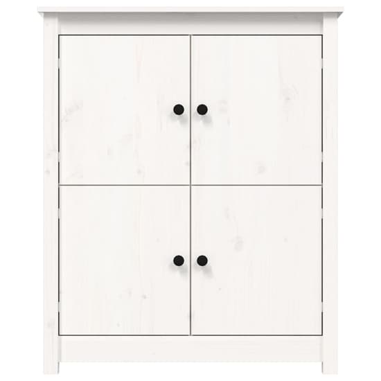 Laval Solid Pine Wood Sideboard With 4 Doors In White