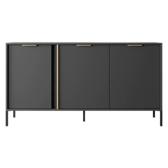 Lech Wooden Sideboard With 3 Doors In Anthracite