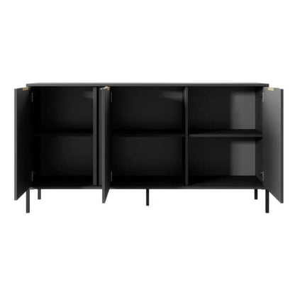 Lech Wooden Sideboard With 3 Doors In Anthracite