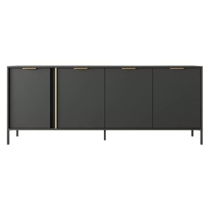 Lech Wooden Sideboard With 4 Doors In Anthracite