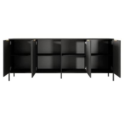 Lech Wooden Sideboard With 4 Doors In Anthracite