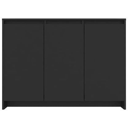 Leehi Wooden Sideboard With 3 Doors In Black