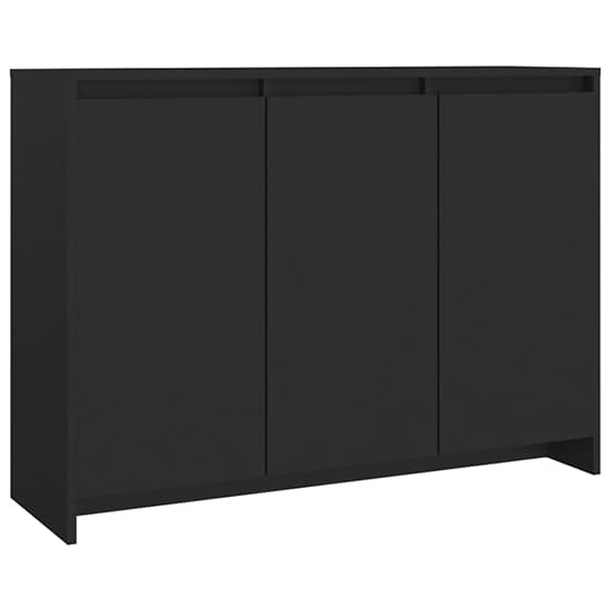 Leehi Wooden Sideboard With 3 Doors In Black