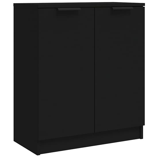 Black Wooden Sideboard with 2 Doors for Living Room Storage