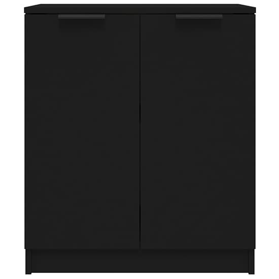 Black Wooden Sideboard with 2 Doors for Living Room Storage