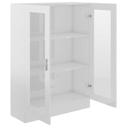 Libet High Gloss Display Cabinet In With 2 Doors In White