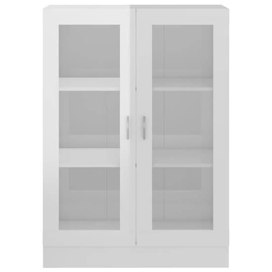 Libet High Gloss Display Cabinet In With 2 Doors In White