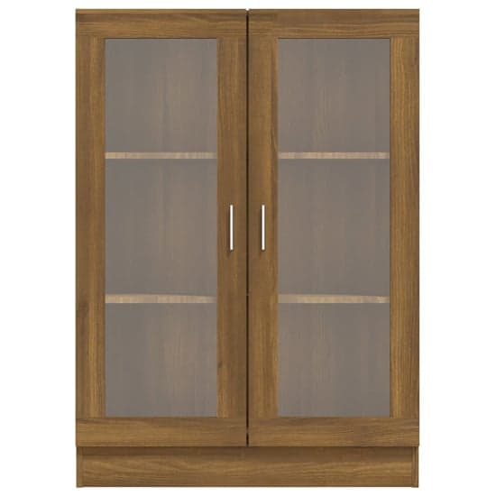 Libet Wooden Display Cabinet In With 2 Doors In Brown Oak