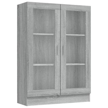 Libet Wooden Display Cabinet In With 2 Doors In Grey Sonoma Oak