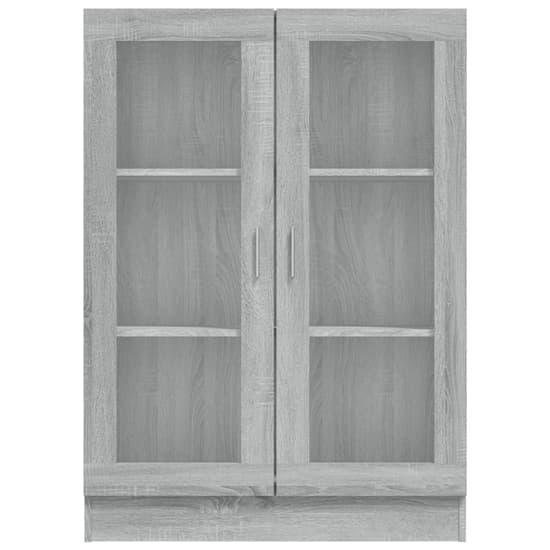 Libet Wooden Display Cabinet In With 2 Doors In Grey Sonoma Oak