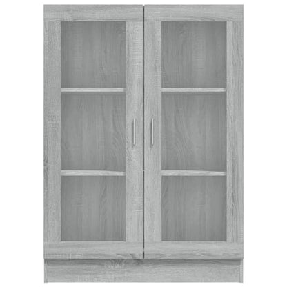 Libet Wooden Display Cabinet In With 2 Doors In Grey Sonoma Oak