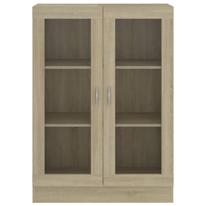 Libet Wooden Display Cabinet In With 2 Doors In Sonoma Oak