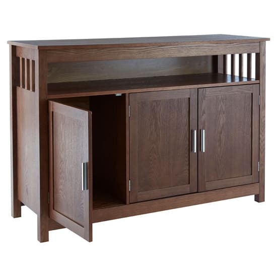 Lincolno Wooden Sideboard With 3 Doors In Walnut