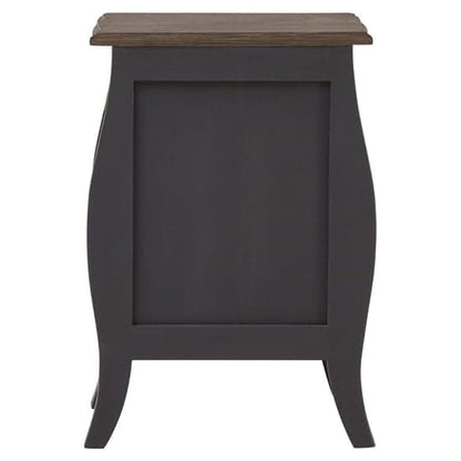 Luria Wooden Bedside Cabinet With 1 Drawer In Dark Grey