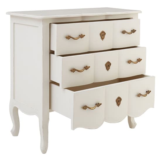 Luria Wooden Chest Of 3 Drawers In White