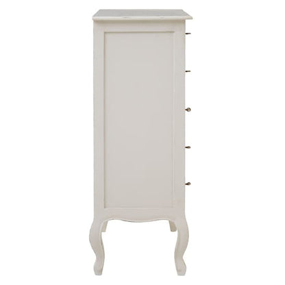 Luria Wooden Chest Of 5 Drawers In White