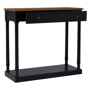 Luria Wooden Console Table With 1 Drawer In Natural And Black