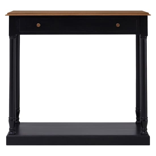 Luria Wooden Console Table With 1 Drawer In Natural And Black