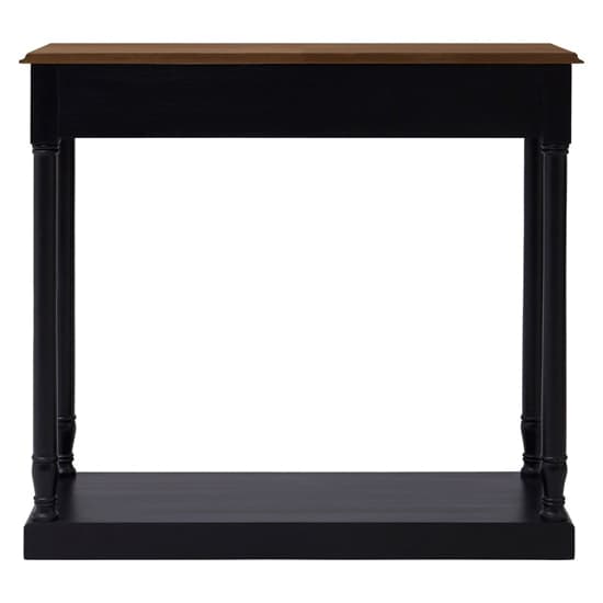 Luria Wooden Console Table With 1 Drawer In Natural And Black