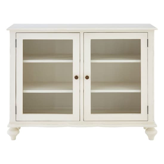 Luria Wooden Display Cabinet With 2 Doors In White