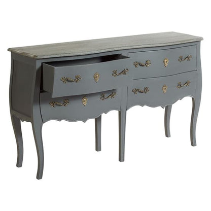 Luria Wooden Double Chest Of 4 Drawers In Grey