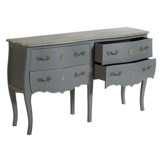 Luria Wooden Double Chest Of 4 Drawers In Grey