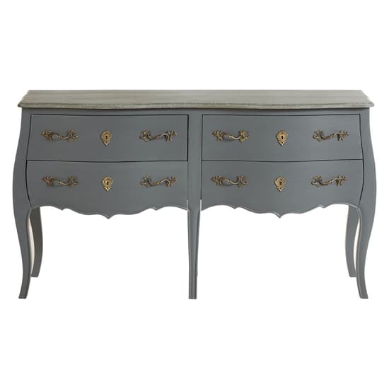 Luria Wooden Double Chest Of 4 Drawers In Grey