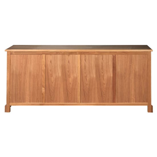 Lyox Wooden 4 Doors 4 Drawers Sideboard In Burnt Whitewash Oak