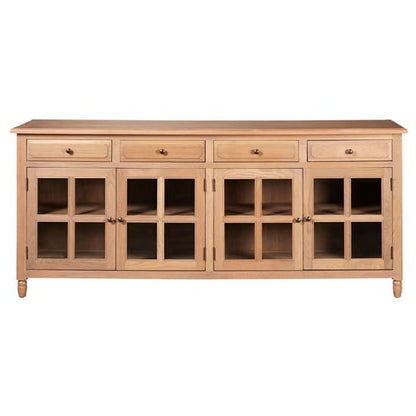 Lyox Wooden 4 Doors 4 Drawers Sideboard In Natural