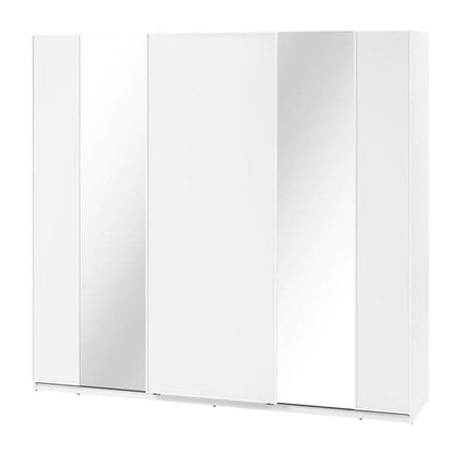 Madrid 250cm White Sliding Door Wardrobe with LED Lighting