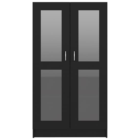 Maili Tall Wooden Display Cabinet With 2 Doors In Black