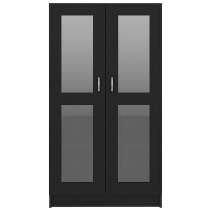 Maili Tall Wooden Display Cabinet With 2 Doors In Black