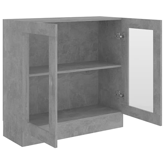 Maili Wooden Display Cabinet With 2 Doors In Concrete Effect