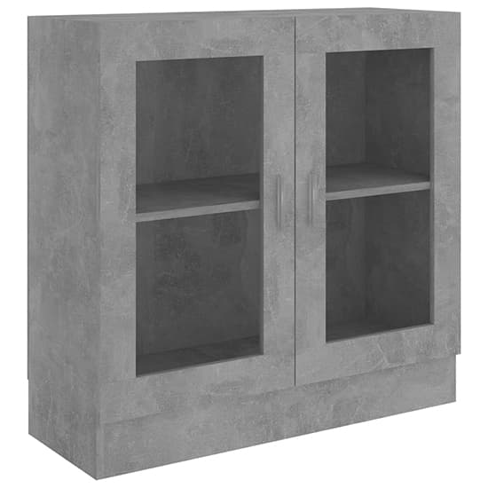 Maili Wooden Display Cabinet With 2 Doors In Concrete Effect