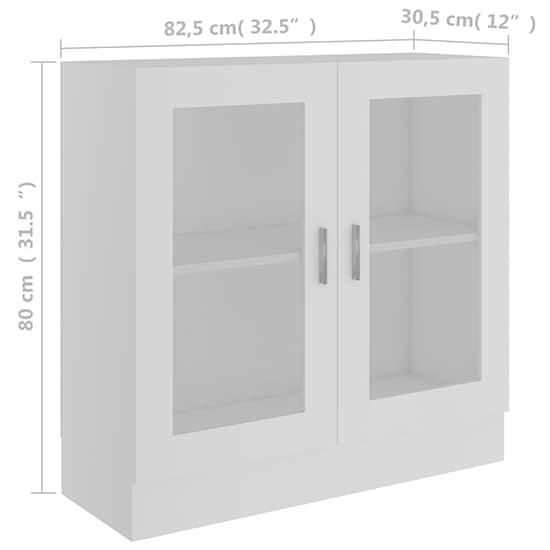 Maili Wooden Display Cabinet With 2 Doors In White