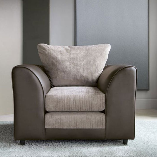 Linacre Armchair - Brown and Beige